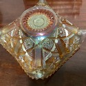 Imperial Star and File Marigold  Carnival Glass Ru