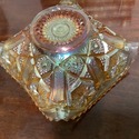 Imperial Star and File Marigold  Carnival Glass Ru