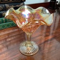 Imperial Glass Marigold Compote Footed Bowl Star M