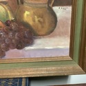 Vintage Still Life Painting Fruit Wine Teapot Set 