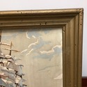 Vintage Paint by Number Ship Painting Nautical Sai