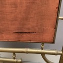 Antique Bamboo Fireplace Screen Chinoiserie Fabric