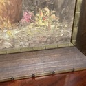 Vintage Oil Painting Still Life Floral Bouquet Pin