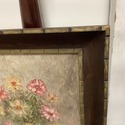 Vintage Oil Painting Still Life Floral Bouquet Pin