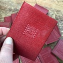 Book Set Little Luxart Library Red Leather Miniatu