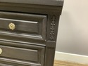 Painted Black 3 Drawer Nightstand Bachelors Chest 