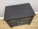 Painted Black 3 Drawer Nightstand Bachelors Chest 