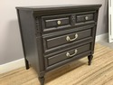 Painted Black 3 Drawer Nightstand Bachelors Chest 