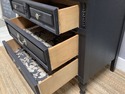 Painted Black 3 Drawer Nightstand Bachelors Chest 