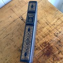 Robinson Crusoe 1/4 Leather Bound Book Blue w Gold