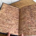 Robinson Crusoe 1/4 Leather Bound Book Blue w Gold