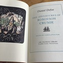 Robinson Crusoe 1/4 Leather Bound Book Blue w Gold