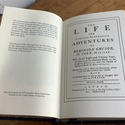Robinson Crusoe 1/4 Leather Bound Book Blue w Gold