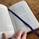 Robinson Crusoe 1/4 Leather Bound Book Blue w Gold