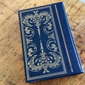 Tom Jones 1/4 Leather Bound Book Blue Gold Embosse