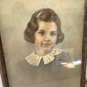 Antique Painting or Colorized Photo on Canvas Unde
