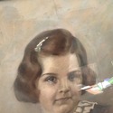 Antique Painting or Colorized Photo on Canvas Unde
