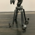 Vintage Black Iron Rooster Chicken Lamp Farmhouse 