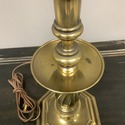 Vintage Brass Table Lamp Fluted Column Center Deco