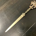 Vintage Bronze Gold Metal Letter Opener Fleur Di L