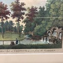 Antique Etching Duke of Devonshire Chiswick Garden