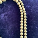 Vintage Matte Gold Plastic Double Strand Beaded Ne
