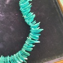 Vintage Blue Puka Pooka Shell Necklace Double Faux