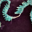 Vintage Blue Puka Pooka Shell Necklace Double Faux