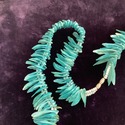 Vintage Blue Puka Pooka Shell Necklace Double Faux