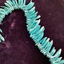 Vintage Blue Puka Pooka Shell Necklace Double Faux