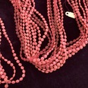 Vintage 6 Beaded Strand Necklace Pink Variations G