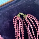 Vintage 6 Beaded Strand Necklace Pink Variations G