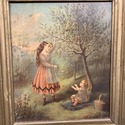 Antique Litho Print Cherries Are Ripe Young Girls 