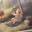 Antique Litho Print Cherries Are Ripe Young Girls 