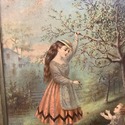 Antique Litho Print Cherries Are Ripe Young Girls 