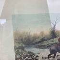 Crossing The Ford Hunt Scene Print Framed Bombay C