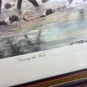 Crossing The Ford Hunt Scene Print Framed Bombay C