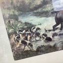Crossing The Ford Hunt Scene Print Framed Bombay C