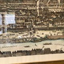 Framed Large Map Vienna Austria Old World 16th C D