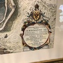 Framed Large Map Vienna Austria Old World 16th C D
