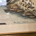 Framed Large Map Vienna Austria Old World 16th C D