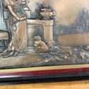 Vintage Copper Relief Repousse Wall Art Plaque Pol