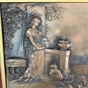 Vintage Copper Relief Repousse Wall Art Plaque Pol