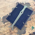 Aesthetic Standing Picture Frame Gold Tin Metal Ur