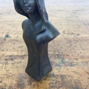 Art Nouveau Bronze Figure Short Bust Marked Rose 5
