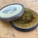 Pair Antique Metal Round Petite Small Picture Fram