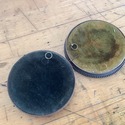 Pair Antique Metal Round Petite Small Picture Fram