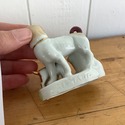 Vintage German Figurine Pug Dog w 2 Pups Porcelain