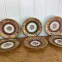 6 Antique French Limoges 6 1/8" Plates Highly Deco