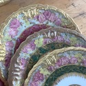 6 Antique French Limoges 6 1/8" Plates Highly Deco
